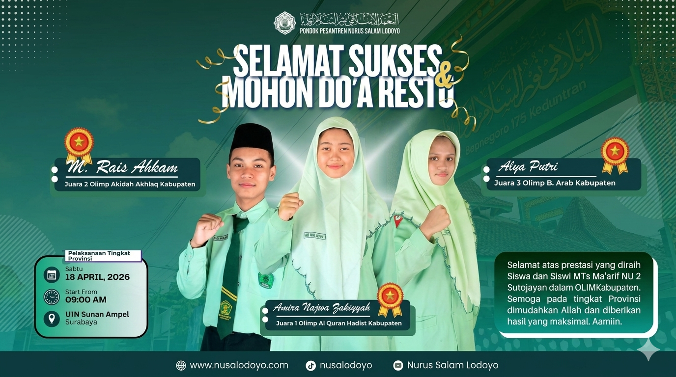 MTs Ma'arif NU 2 Sutojayan Borong Tiket Final OLIMPABA 2026, Siap Berlaga di UINSA Surabaya! | Nusalodoyo